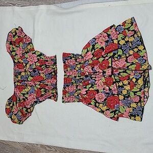 Floral Off-Shoulder Mini Skirt And Blouse Set